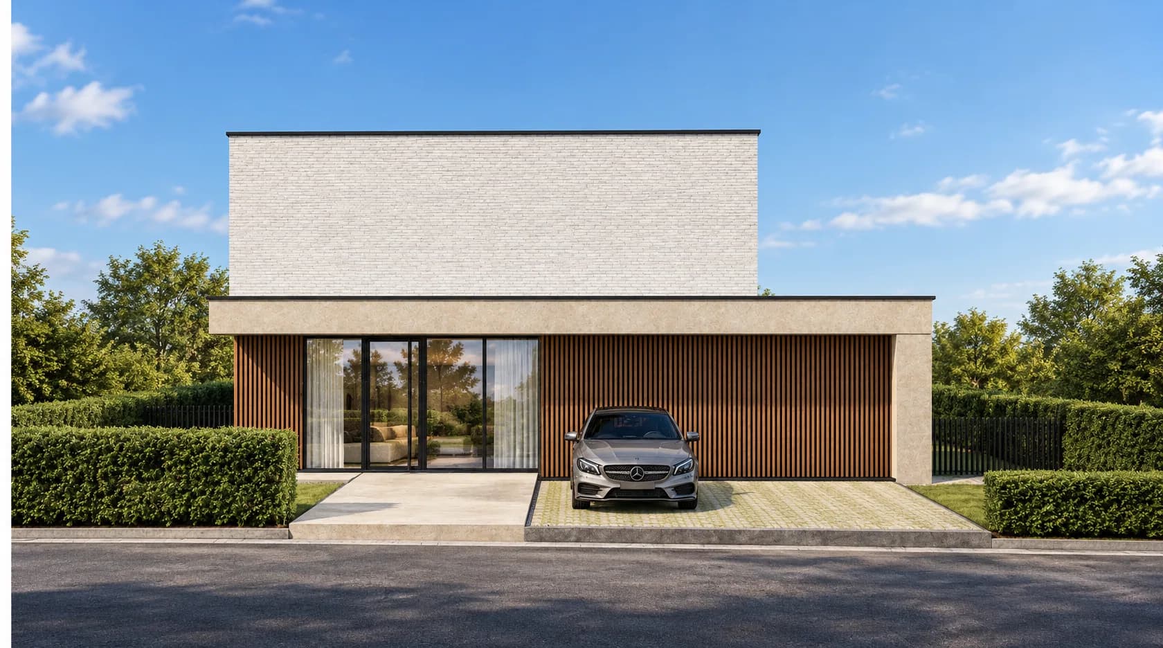 Vier nieuwbouwwoningen in Schriek, moderne woningen, beeld 1